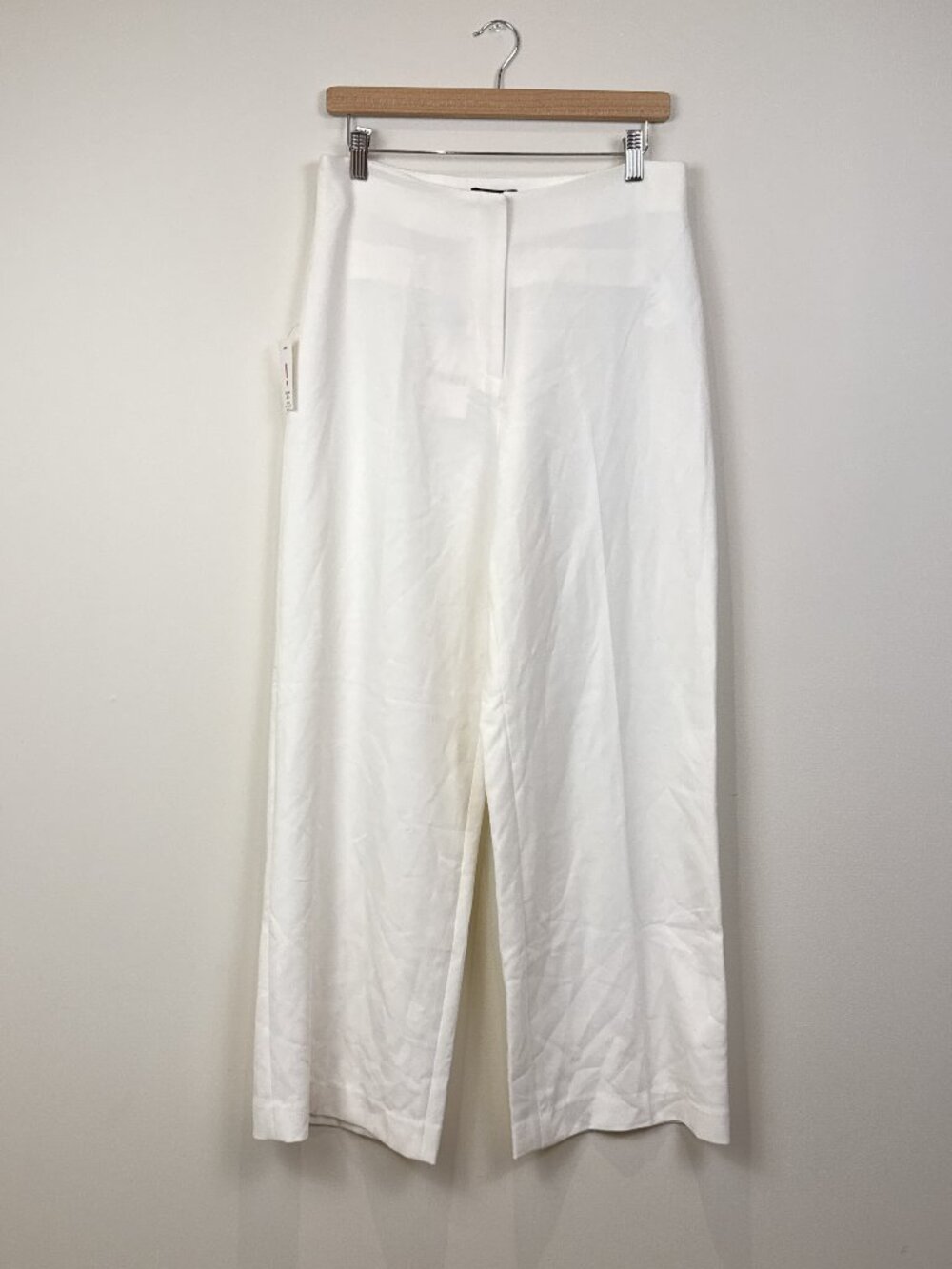 Bardot Womens White Textured High Waist Wide Leg Tailored Trousers Pants US 8 L